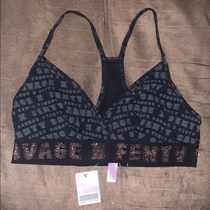 Savage X FENTY Bralette. Color: All Over Black.